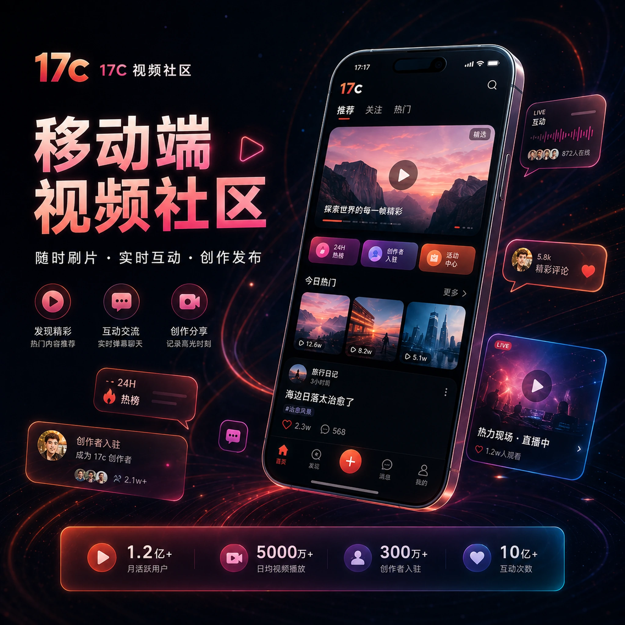 17c网页版与APP体验主题配图